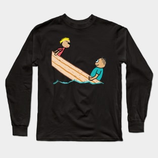 Funny Fat Guy In Boat Long Sleeve T-Shirt